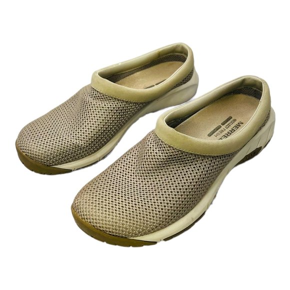 Merrell Encore Women's Slip On Mules Silver Birch Size 8 EUC - Picture 2 of 9